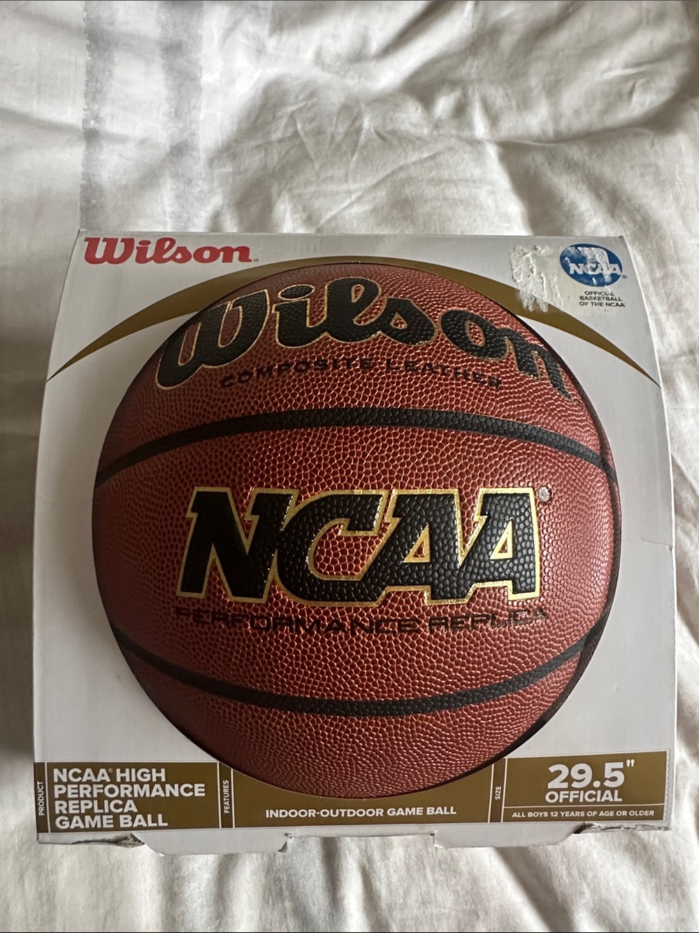 Wilson NCAA High Performance Replica Game Leather Basketball Official 29.5” New